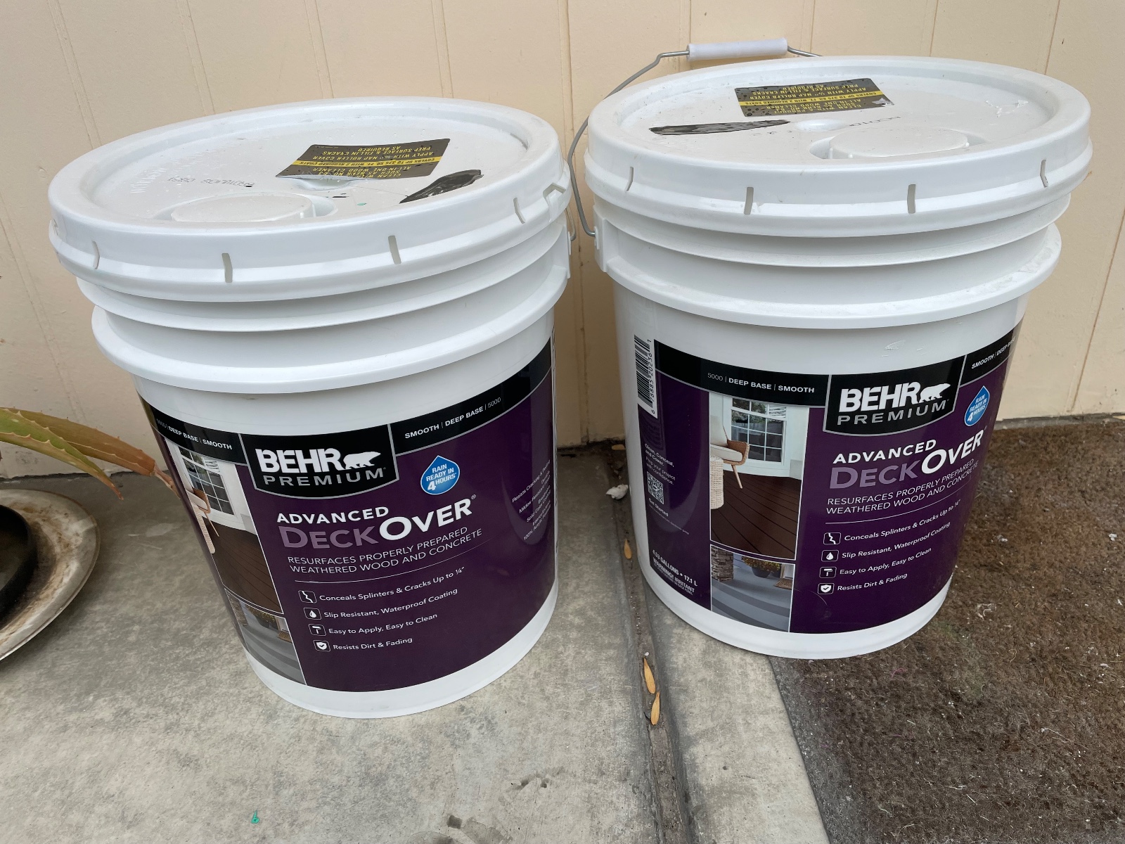 Waterproof deck paint, dark gray